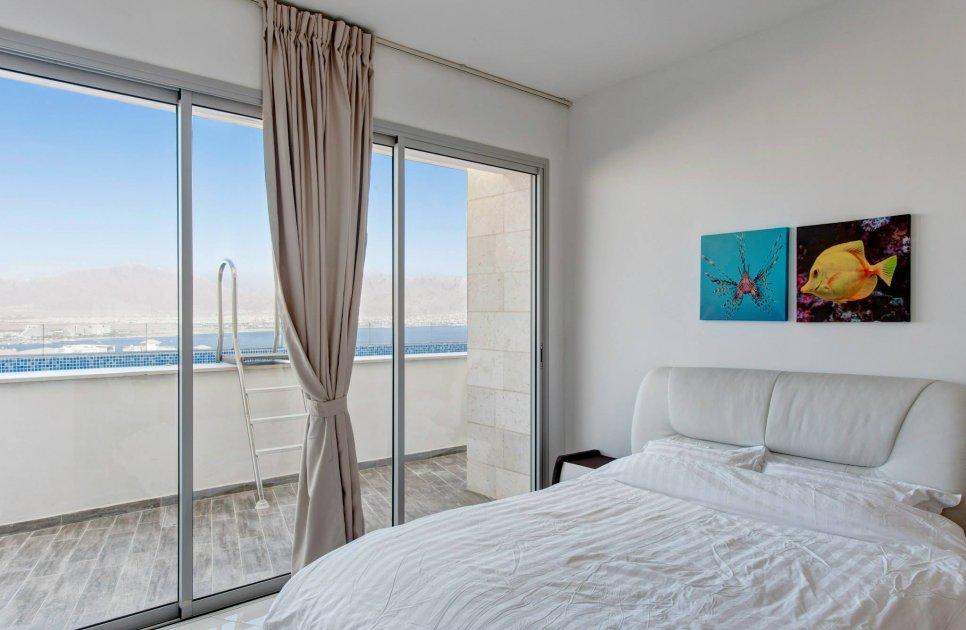 פנטהאוז מהחלומות - חדר שינה מתחם פנימי, פנטהאוז מהחלומות, וילה  באילת וילות - Vila