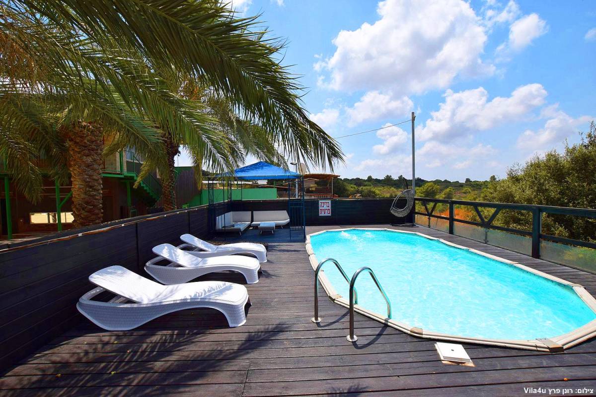 87701 בריכת השחייה + החצר, חוות מונפורטויטו, וילה  בגורן וילות - Vila