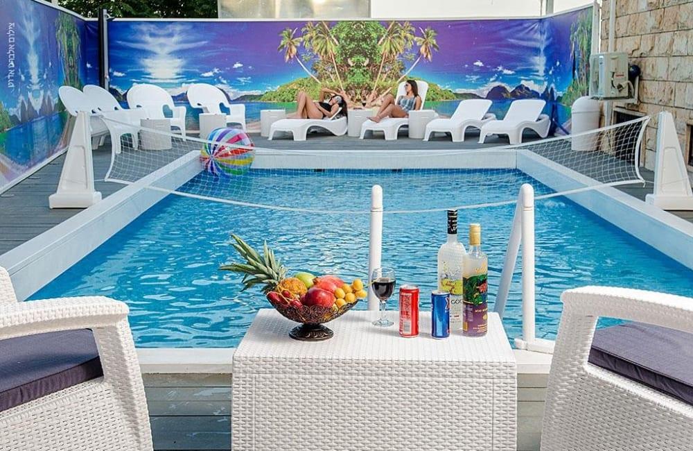 108314 מתחם הבריכה, וילה חלומות אלה, וילה  בחצור הגלילית וילות - Vila