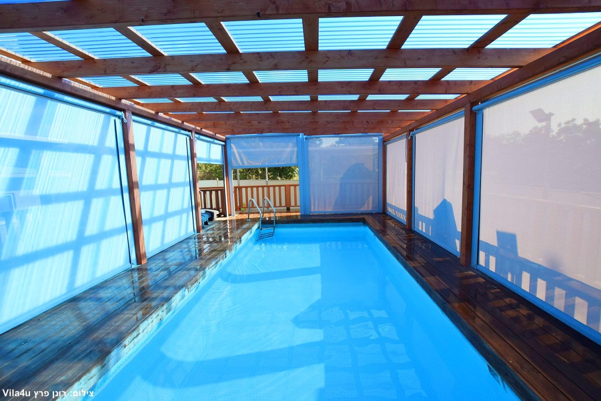 132580 הבריכה והספא בחורף, וילה גולד בוטיק, וילה  בעבדון וילות - Vila