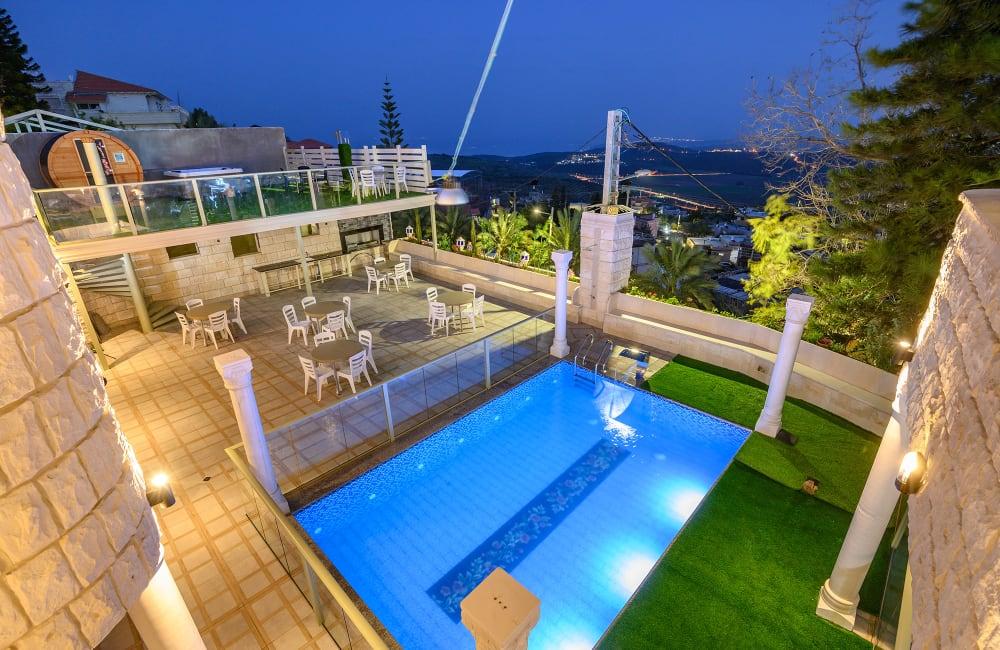 139191 המתחם בשעות הערב, ארמון מוראד דרוזי, וילה  בעין אל אסד וילות - Vila