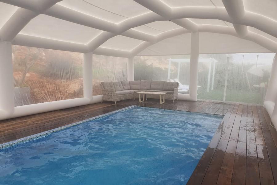 140488 המתחם בחורף, וילה נוף מולדת, וילה  בראש פינה וילות - Vila