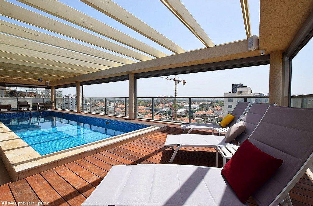 141077 המתחם החיצוני, פנטהאוז רוגע על הים, וילה  בחדרה וילות - Vila