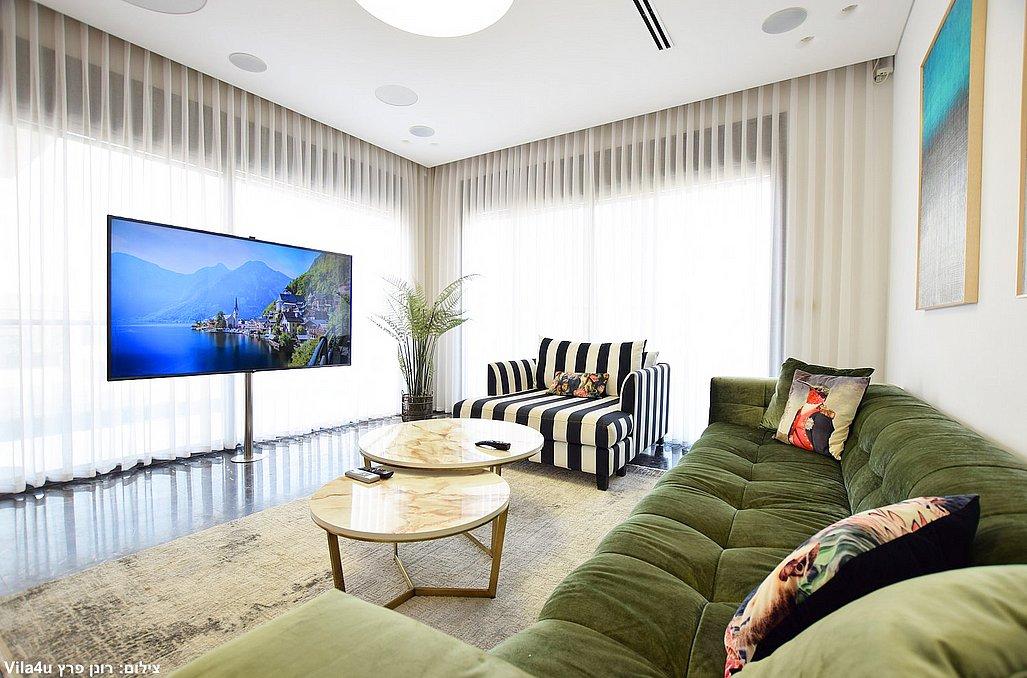 157706 המתחם הפנימי, סי וויו פנטהאוז - Sea View Penthouse, וילה  בחדרה וילות - Vila
