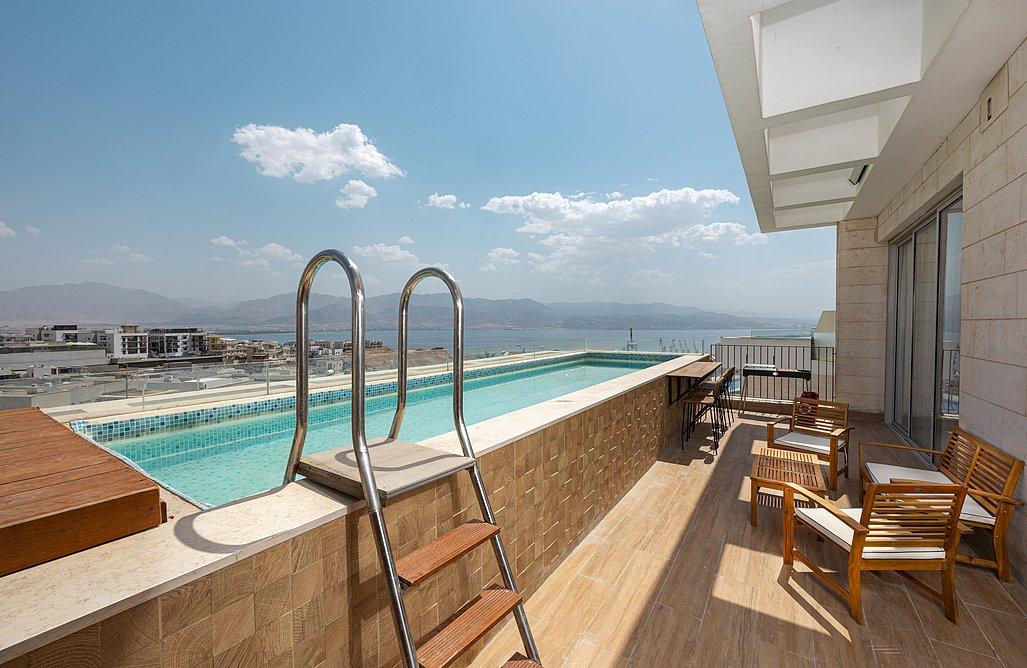 161202 מרפסת הפנטהאוז, פנטהאוז אופק, וילה  באילת וילות - Vila