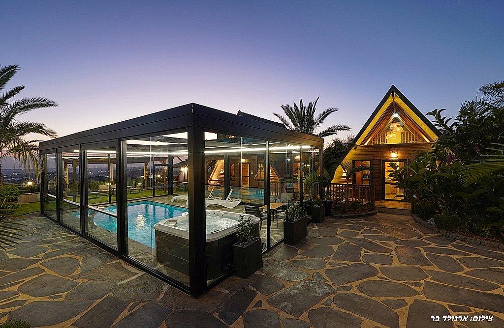 198316 תמונות חוץ ערב, פרופאנס בגליל, וילה  בירכא וילות - Vila