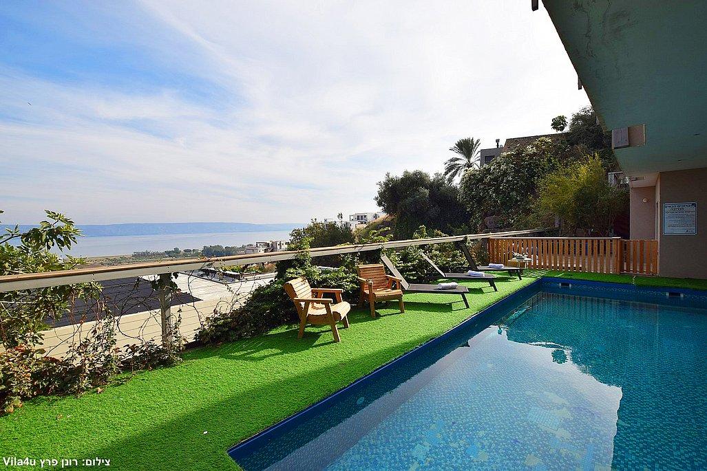 207784 מתחם הבריכה, הג'קוזי והנוף, וילה בלו ביי, וילה  במגדל וילות - Vila