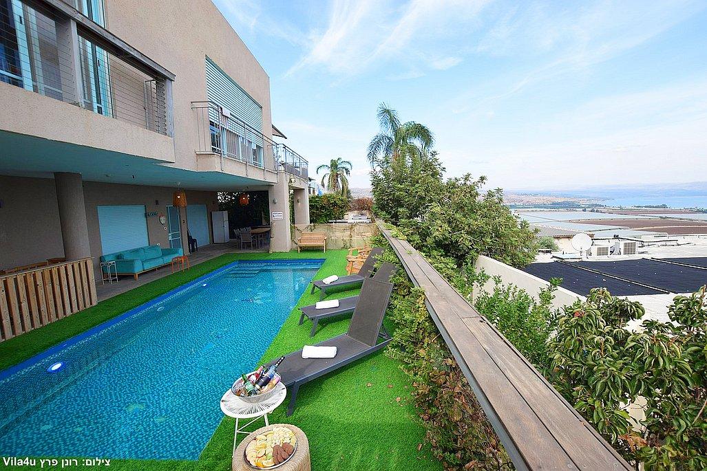 207786 מתחם הבריכה, הג'קוזי והנוף, וילה בלו ביי, וילה  במגדל וילות - Vila