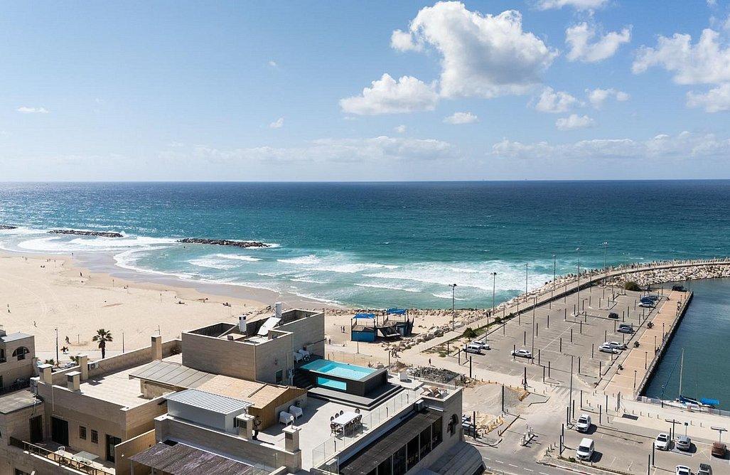 212007 מתחם הגג, הבריכה ונוף לים, פנטהאוז שונית אשקלון, וילה  באשקלון וילות - Vila