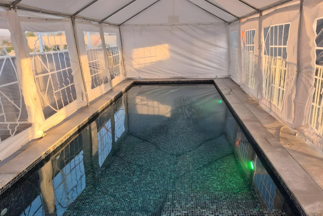 212388 הבריכה בחורף, אחוזת אברהם בוטיק, וילה  בתירוש וילות - Vila