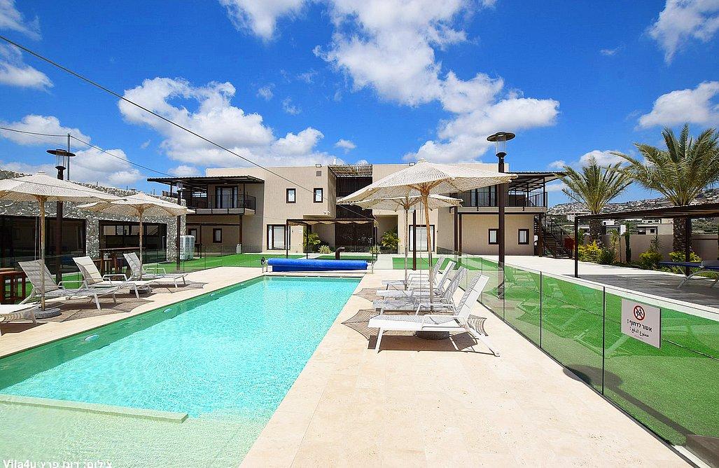 225221 מתחם החצר והבריכה, סהרה ריזורט - Sahara resort, וילה  בירכא וילות - Vila